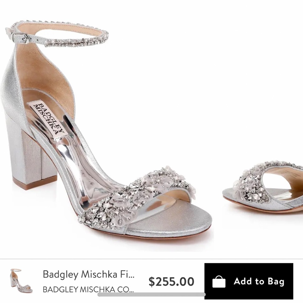 Badgley Mischka Embellished Ankle Strap Heel